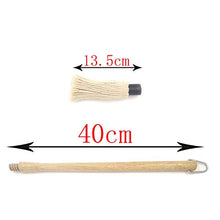 Load image into Gallery viewer, Censmart 18 Inch BBQ Basting Mop 3 Extra Replacement Heads with Natural Wood Handle and Cotton Head for Roasting or Grilling, Apply Barbecue Sauce, Marinade or Glazing,Dish Mop Style,
