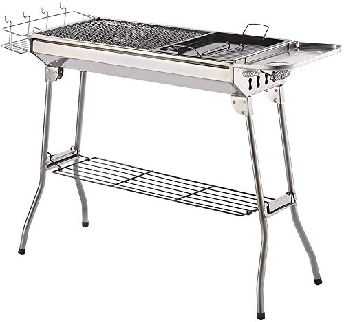 ISUMER Charcoal Grill Kabab Grills Portable BBQ - Stainless Steel
